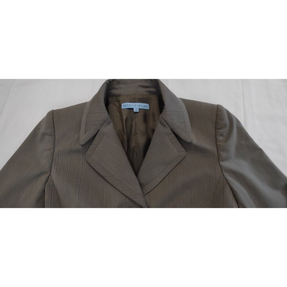 ANTONIO MELANI   Structured Classic Blazer Jacket Top Size 0 Dark Gray - Picture 3 of 13
